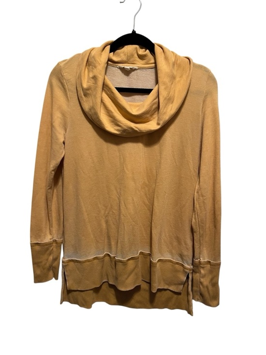 Lucky Brand Tops - Lucky Brand Mustard Cowl Neck Pullover Faded Style Womens Size Medium